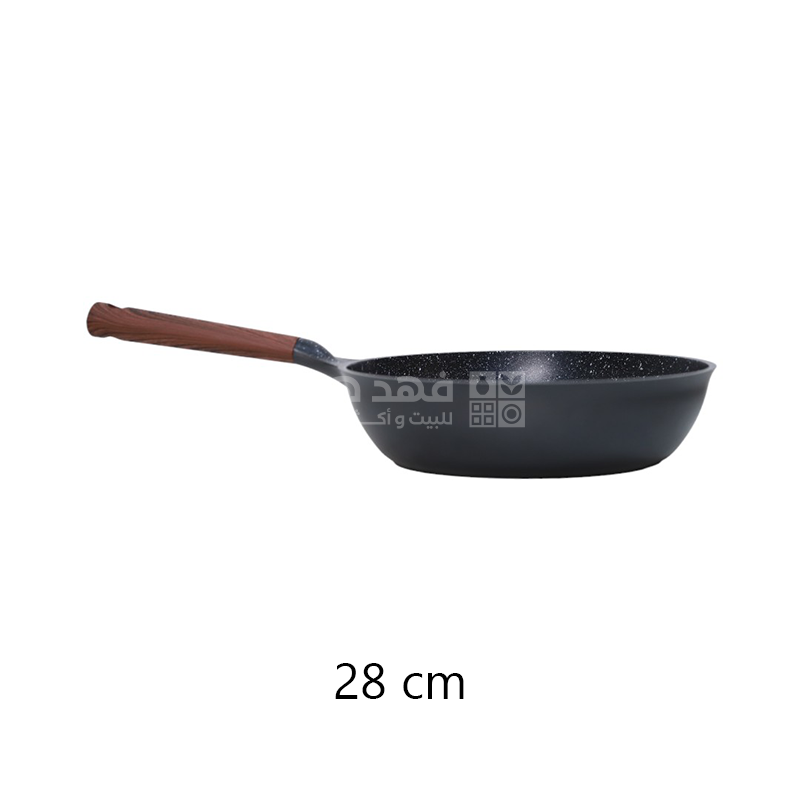 طقم طناجر جرانيت 8 قطع ثقيل يدين خشب COOKWARE