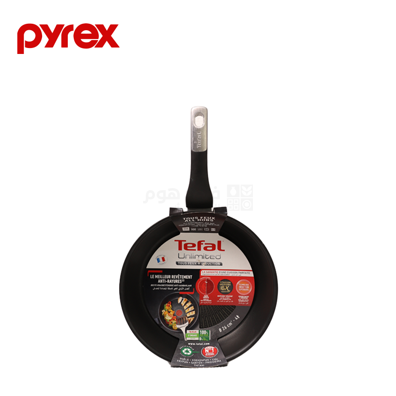 Tefal, G2550502, Fry Pan, Unlimited, 26 Cm, Black, Anti scratch coating, High induction technology, Thermo-Signal ™, 2 y