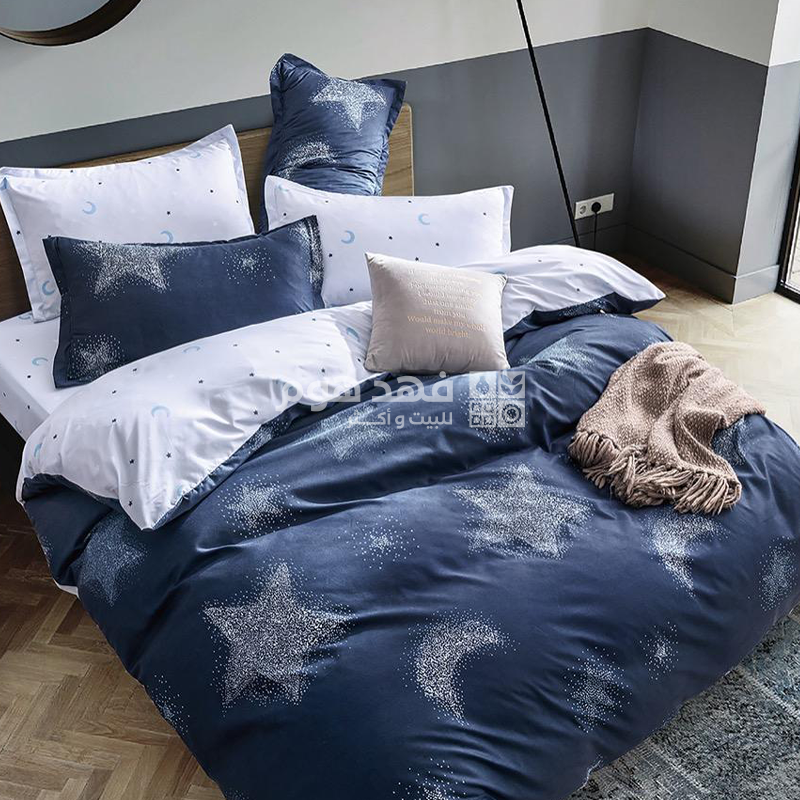 طقم لحاف 4 قطع 160*220 MICRO SATEEN MOON SINGLE