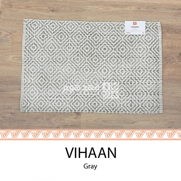 دعسة هندي قطن 60*90سم VIHAAN GREY